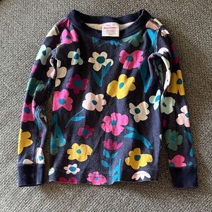Hanna Andersson Navy Floral Long Sleeve Tee